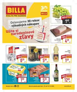 Billa - aktuálny leták od 4.10.2023 do 10.10.2023