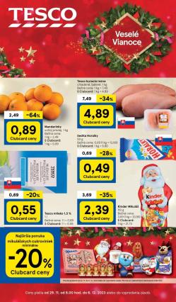 Tesco - aktuálny leták od 29.11.2023 do 5.12.2023